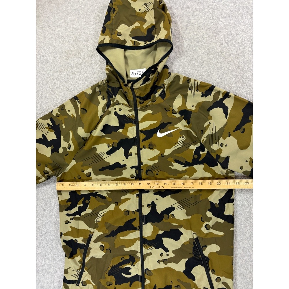 Nike Dri Fit Camouflage Full Zip Windbreaker Jacket‎ (Men's Medium) Green - Picture 7 of 12